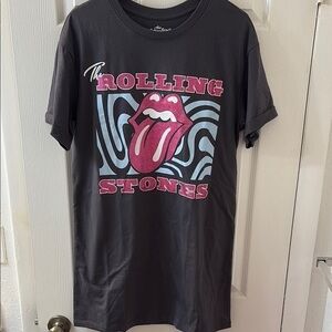 Rolling Stones Classic LOGO Graphic Glitter Tee size large